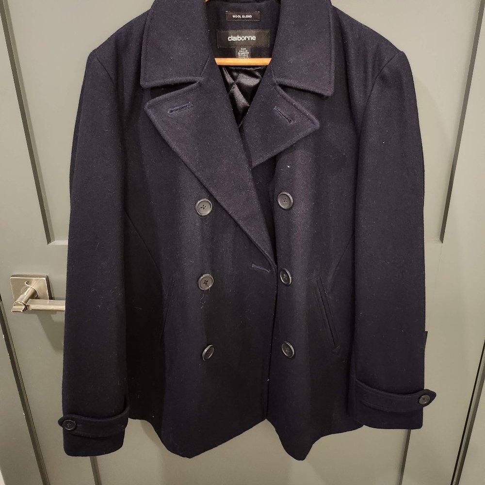 Men's Clairborne Navy Peacoat